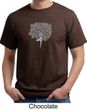 Mens Yoga Shirt Grey Tree Pose Organic Tee T-Shirt