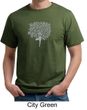 Mens Yoga Shirt Grey Tree Pose Organic Tee T-Shirt