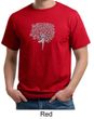 Mens Yoga Shirt Grey Tree Pose Organic Tee T-Shirt