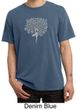 Mens Yoga Shirt Grey Tree Pose Pigment Dyed Tee T-Shirt
