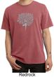 Mens Yoga Shirt Grey Tree Pose Pigment Dyed Tee T-Shirt