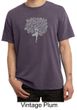 Mens Yoga Shirt Grey Tree Pose Pigment Dyed Tee T-Shirt