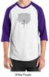 Mens Yoga Shirt Grey Tree Pose Raglan Tee T-Shirt