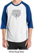 Mens Yoga Shirt Grey Tree Pose Raglan Tee T-Shirt