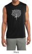 Mens Yoga Shirt Grey Tree Pose Sleeveless Moisture Wicking Tee T-Shirt
