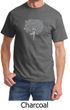 Mens Yoga Shirt Grey Tree Pose Tee T-Shirt