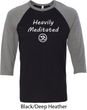 Mens Yoga Shirt Heavily Meditated with OM Raglan Shirt