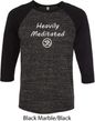 Mens Yoga Shirt Heavily Meditated with OM Raglan Shirt