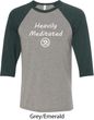 Mens Yoga Shirt Heavily Meditated with OM Raglan Shirt