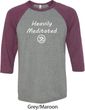 Mens Yoga Shirt Heavily Meditated with OM Raglan Shirt