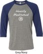 Mens Yoga Shirt Heavily Meditated with OM Raglan Shirt