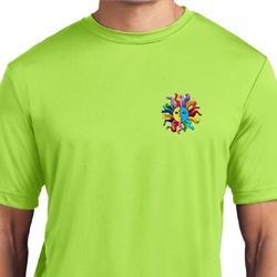 Mens Yoga Shirt Hippie Sun Patch Pocket Print Moisture Wicking Tee Mens Yoga Shirt Hippie Sun Patch Pocket Print Moisture Wicking Tee