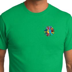 Mens Yoga Shirt Hippie Sun Patch Pocket Print Organic Tee T-Shirt Mens Yoga Shirt Hippie Sun Patch Pocket Print Organic Tee T-Shirt