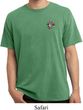 Mens Yoga Shirt Hippie Sun Patch Pocket Print Pigment Dyed Tee T-Shirt