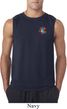 Mens Yoga Shirt Hippie Sun Patch Pocket Print Sleeveless Tee T-Shirt