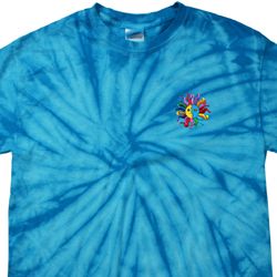 Mens Yoga Shirt Hippie Sun Patch Pocket Print Spider Tie Dye Tee Mens Yoga Shirt Hippie Sun Patch Pocket Print Spider Tie Dye Tee