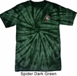 Mens Yoga Shirt Hippie Sun Patch Pocket Print Spider Tie Dye Tee