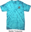 Mens Yoga Shirt Hippie Sun Patch Pocket Print Spider Tie Dye Tee