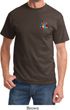 Mens Yoga Shirt Hippie Sun Patch Pocket Print Tee T-Shirt