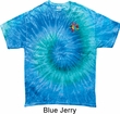 Mens Yoga Shirt Hippie Sun Patch Pocket Print Tie Dye Tee T-shirt