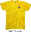 Mens Yoga Shirt Hippie Sun Patch Pocket Print Twist Tie Dye Tee