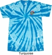 Mens Yoga Shirt Hippie Sun Patch Pocket Print Twist Tie Dye Tee