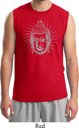Mens Yoga Shirt Iconic Buddha Muscle Tee T-Shirt