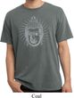 Mens Yoga Shirt Iconic Buddha Pigment Dyed Tee T-Shirt