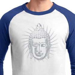 Mens Yoga Shirt Iconic Buddha Raglan Tee T-Shirt