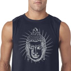 Mens Yoga Shirt Iconic Buddha Sleeveless Tee T-Shirt