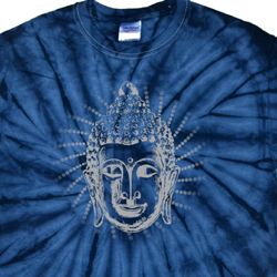 Mens Yoga Shirt Iconic Buddha Spider Tie Dye Tee T-shirt