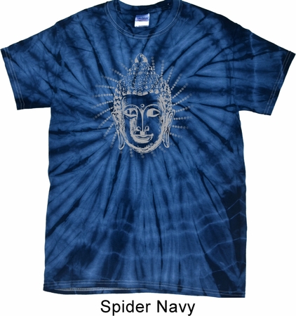 Mens Yoga Shirt Iconic Buddha Spider Tie Dye Tee T-shirt