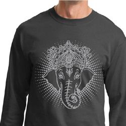 Mens Yoga Shirt Iconic Ganesha Long Sleeve Tee T-Shirt Mens Yoga Shirt Iconic Ganesha Long Sleeve Tee T-Shirt