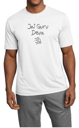 Mens Yoga Shirt Jai Guru Deva Moisture Wicking Tee T-Shirt