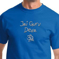 Mens Yoga Shirt Jai Guru Deva Tee T-Shirt