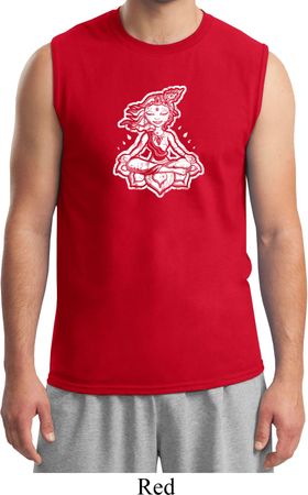 Mens Yoga Shirt Krishna Muscle Tee T-Shirt