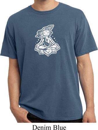 Mens Yoga Shirt Krishna Pigment Dyed Tee T-Shirt