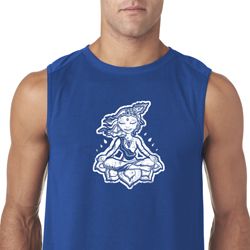 Mens Yoga Shirt Krishna Sleeveless Tee T-Shirt