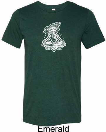 Mens Yoga Shirt Krishna Tri Blend Crewneck Tee T-Shirt