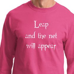 Mens Yoga Shirt Leap Long Sleeve Tee T-Shirt