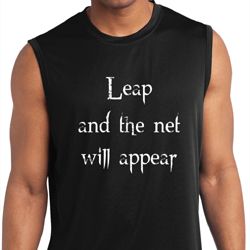 Mens Yoga Shirt Leap Sleeveless Moisture Wicking Tee T-Shirt