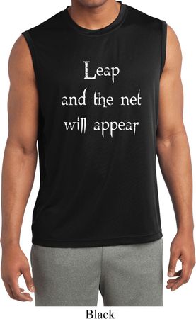 Mens Yoga Shirt Leap Sleeveless Moisture Wicking Tee T-Shirt