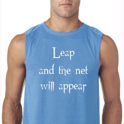 Mens Yoga Shirt Leap Sleeveless Tee T-Shirt