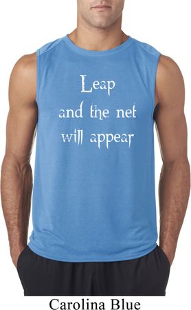 Mens Yoga Shirt Leap Sleeveless Tee T-Shirt