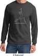 Mens Yoga Shirt Line Warrior Long Sleeve Tee T-Shirt