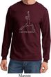 Mens Yoga Shirt Line Warrior Long Sleeve Tee T-Shirt