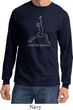 Mens Yoga Shirt Line Warrior Long Sleeve Tee T-Shirt
