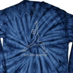 Mens Yoga Shirt Line Warrior Long Sleeve Tie Dye Tee T-shirt Mens Yoga Shirt Line Warrior Long Sleeve Tie Dye Tee T-shirt