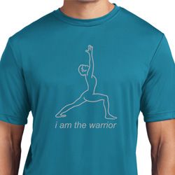 Mens Yoga Shirt Line Warrior Moisture Wicking Tee T-Shirt Mens Yoga Shirt Line Warrior Moisture Wicking Tee T-Shirt