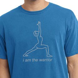 Mens Yoga Shirt Line Warrior Pigment Dyed Tee T-Shirt Mens Yoga Shirt Line Warrior Pigment Dyed Tee T-Shirt